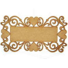MDF - Placa Vazada Coração 34x1x18