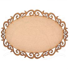 MDF Placa - Oval Arabesco Média 30x1x22