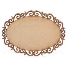 MDF Placa - Oval Arabesco Mini 20x1x15