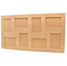 MDF Porta Retrato - Tipo Painel para 8 Fotos 10x15 - 65x37x1