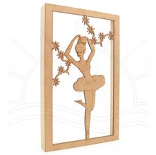 MDF Quadro - Bailarina 2 24x39x4