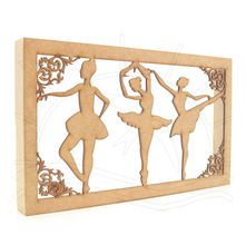 MDF Quadro - Bailarina 3 39x24x4