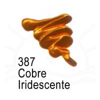 Tinta Óleo Acrilex 20ml - Cores Metálicas 387 - cobre iridescente