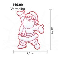 Aplicação Natal Papai Noel Cetim - 5 Apliques 116.09 - vermelho