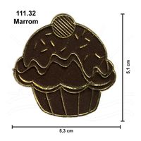 Aplicação Termocolante Brigadeiro Cetim - 3 unid 111.32 - marrom