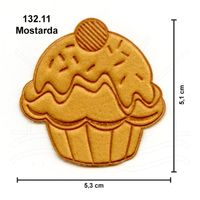 Aplicação Termocolante Brigadeiro Cetim - 3 unid 132.11 - mostarda