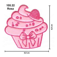 Aplicação Termocolante Cup Cake Cetim - 3 unid 105.22 - rosa
