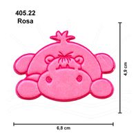 Aplicação Termocolante Hipopótamo Pelúcia - 3 unid 405.22 - rosa