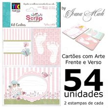 Kit Cartões para Scrap Momentos By Ivana Madi - Bebê Menina