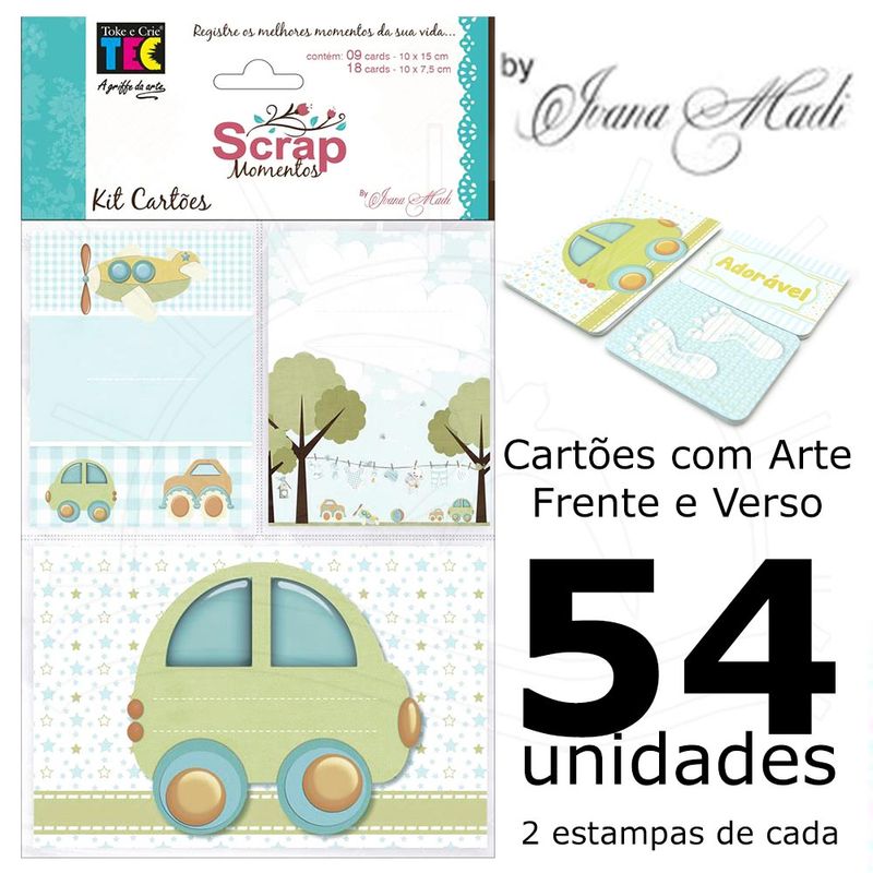 KIT CARTÕES PARA SCRAP MOMENTOS BY IVANA MADI