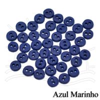 Botões Feito a Mão Veceli - Redondo Mini Azul marinho