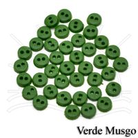 Botões Feito a Mão Veceli - Redondo Mini Verde musgo