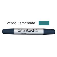 Caneta para Tecido Decorart Ponta Dupla Verde esmeralda