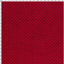 Tecido Estampado para Patchwork - Poa Tom Tom Vermelho - T03203 (0,50x1,40)