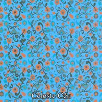 Placa de EVA Floral Meia Estação 11 - celeste céu