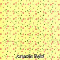 Placa de EVA Tutti-Frutti Cerejas 20 - amarelo bebê