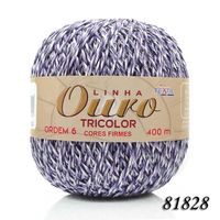 Barbante Ouro Tricolor 400g 81828 branco/lilás/roxo