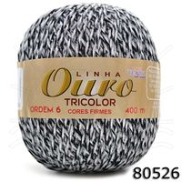 Barbante Ouro Tricolor 400g 80526 branco/preto/cinza mescla