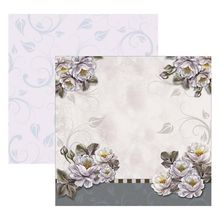 Folha para Scrapbook Dupla Face - Rosas Brancas Arranjo by Mamiko
