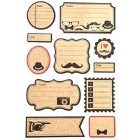 Adesivo Kraft Toke e Crie - 14x25cm Mustache