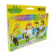 Massinha de Modelar Soft Acrilex - 12 cores