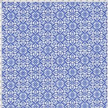 Tecido Estampado Para Patchwork - Azulejo Português Lisboa 325252 Cor 1626 (0,50X1,40)