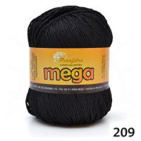 Barbante Mega 200g - Purafibra 209 - preto