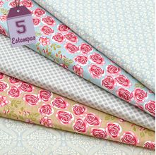 Kit de Tecido Cherrt Roses (30x70) 5 Estampas