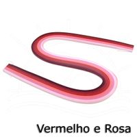 Papel para Quilling 120 Tiras Toke e Crie Vermelho e rosa