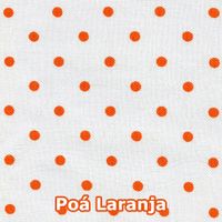 Pano de Copa Estampado Poá laranja