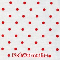 Pano de Copa Estampado Poá vermelho