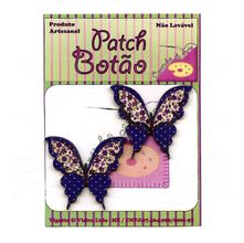Botton Patch Borboleta Roxa 2001 - 2 Unid