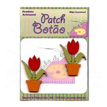 Botton Patch Tulipa Vermelha 2078 - 2 Unid