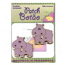 Botton Patch Hipopótamo 2123 - 2 Unid