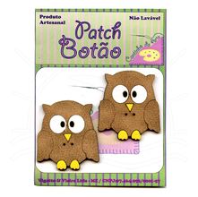 Botton Patch Coruja Marrom 2253 - 2 Unid