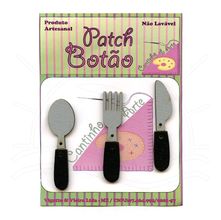 Botton Patch Talheres Preto 2301 - 3 Unid