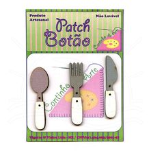 Botton Patch Talheres Branco 2300 - 3 Unid