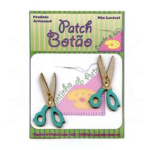 Botton Patch Tesoura Verde 2306 - 2 Unid