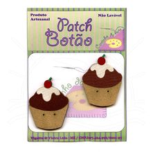 Botton Patch Cupcake Chocolate 3000 - 2 Unid