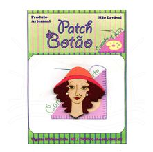 Botton Patch Especial Dama Anastásia Chapéu Rosa 4502 - 1 Unid
