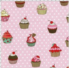 Tecido Estampado Para Patchwork - Cupcacks 327999 Cor 1442 (0,60X1,40)