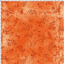 Tecido Estampado para Patchwork - 50 Tons Arabesco Laranja Páprica Cor 38 (0,50x1,40)