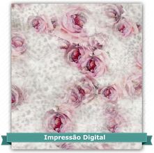 Tecido Estampado para Patchwork - Rosas Casamento Cor 475 (0,50X1,40)