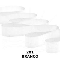 Fita de Cetim Nº 12 50mm com 10 Metros - Fitas Progresso 201 - branco