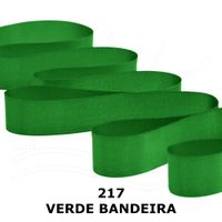 Fita de Cetim Nº 12 50mm com 10 Metros - Fitas Progresso 217 - verde bandeira