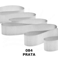 Fita de Cetim Nº 12 50mm com 10 Metros - Fitas Progresso 084 - prata