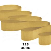 Fita de Cetim Nº 12 50mm com 10 Metros - Fitas Progresso 228 - ouro