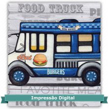 Tecido Estampado Para Patchwork - Food Truck 332429 Cor 0100 (0,50X1,40)