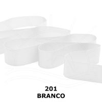 Fita Gorgurão nº 02 de 11mm com 10 metros - Progresso 201 - branco