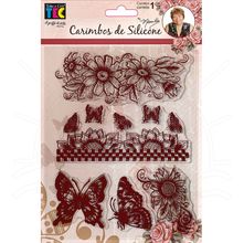 Carimbo de Silicone by Mamiko - Girassóis e Margaridas